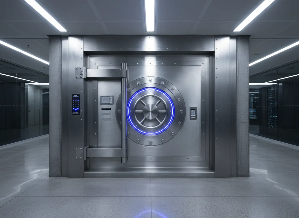 Reinforced depository vault door