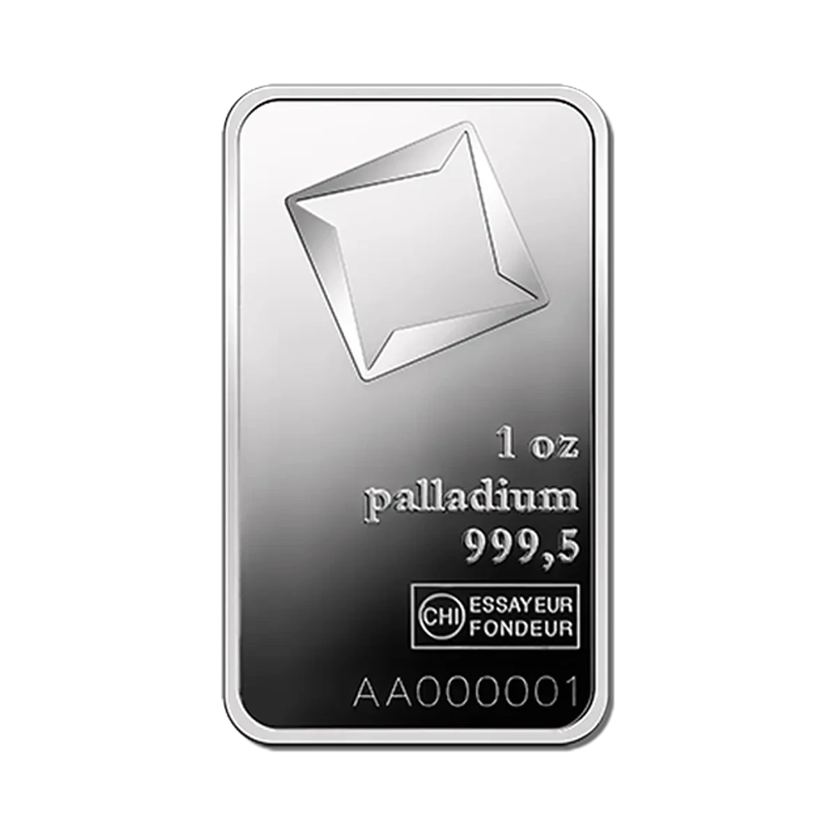 One troy ounce palladium bar
