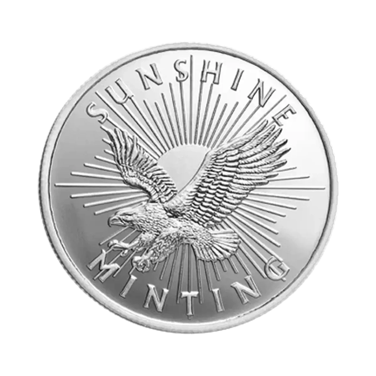 One troy ounce silver round from an assorted private mint