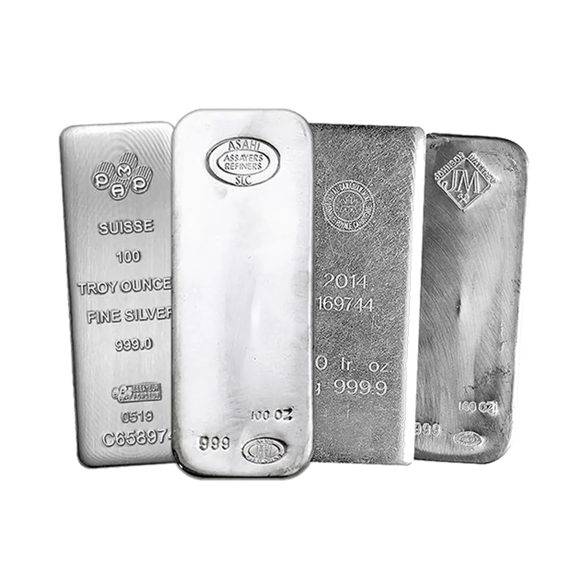 One hundred troy ounce silver bar