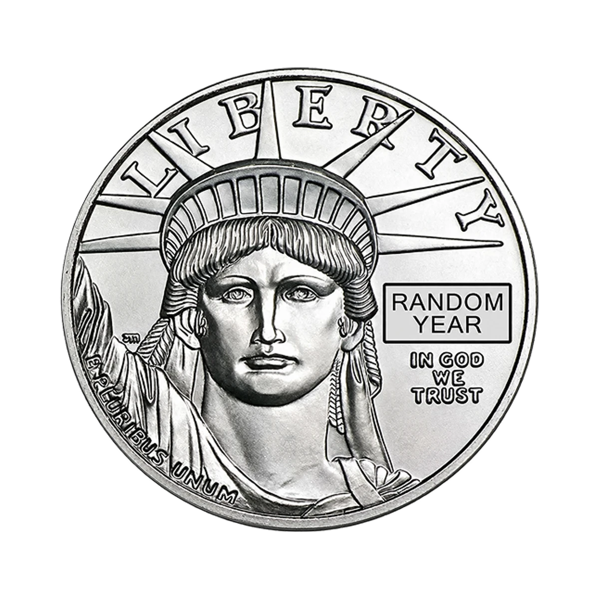 One troy ounce Platinum American Eagle bullion coin