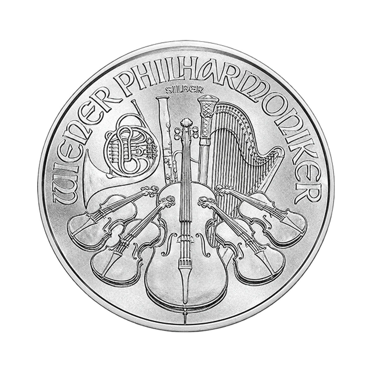 One troy ounce Silver Austrian Philharmonic coin