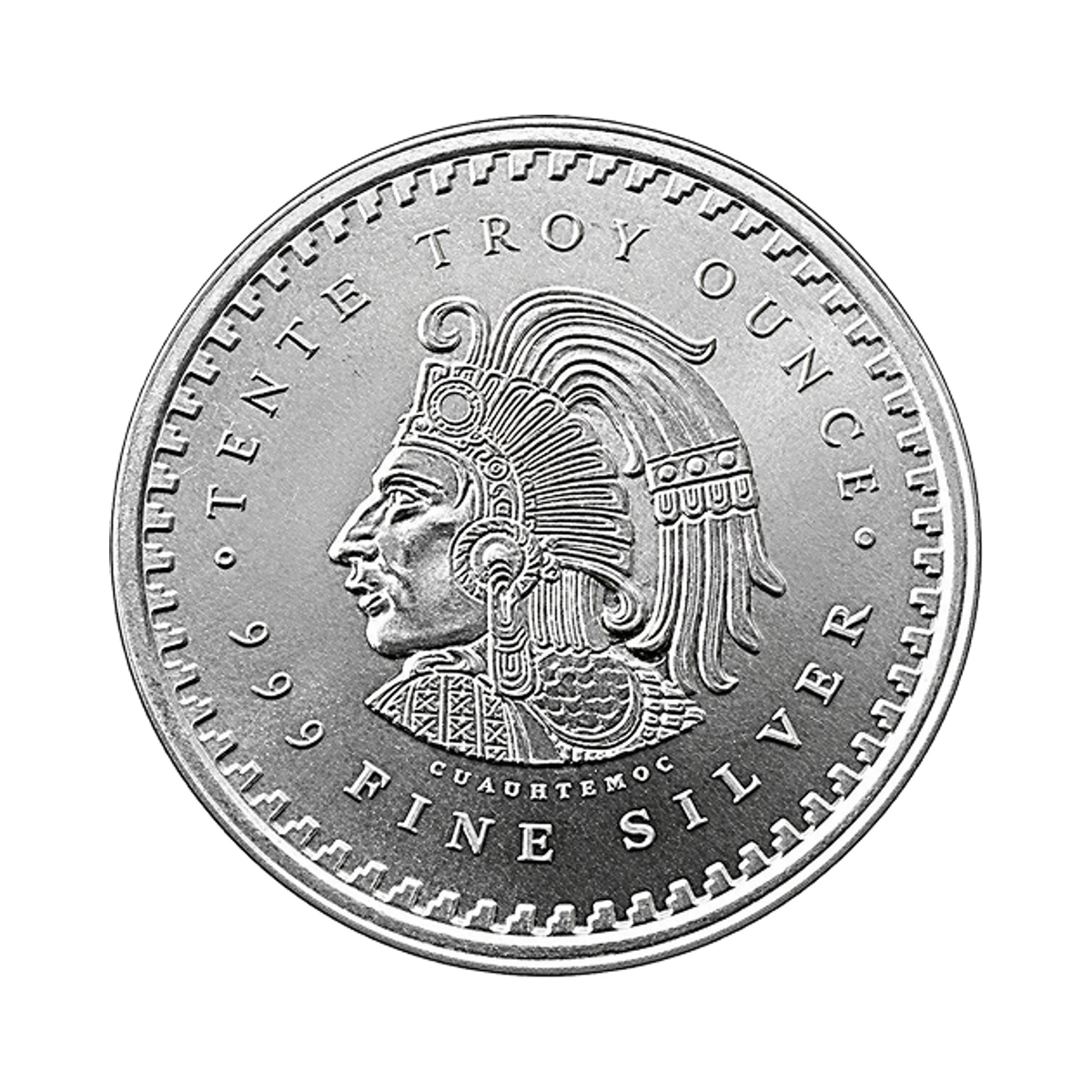 Tenth troy ounce silver round